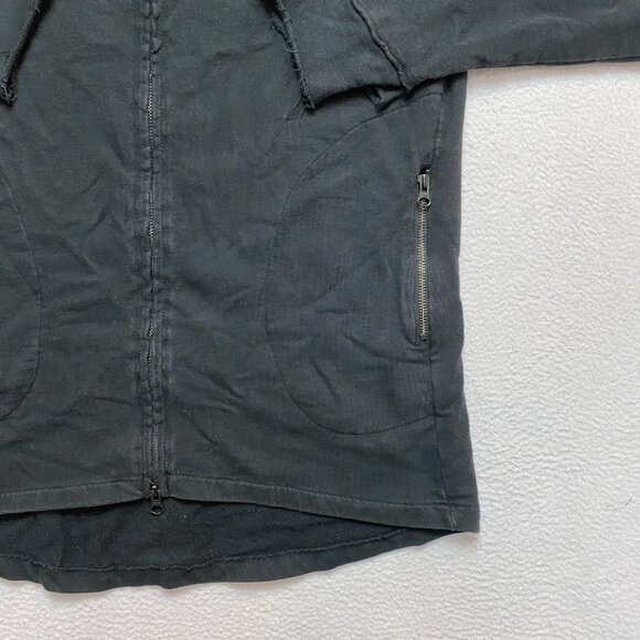 Thom Krom Hoodie Mens XL Black Avant Garde Full Zip Distressed - Picture 3 of 11